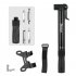 Mini Bike Pump 80PSI Portable Bicycle Tire Pump With With Vehicle Mounting Bracket And 2pcs Mounting Screws For Schrader Valve Presta Valve General Purpose blac