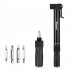Mini Bike Pump 80PSI Portable Bicycle Tire Pump With With Vehicle Mounting Bracket And 2pcs Mounting Screws For Schrader Valve Presta Valve General Purpose blac