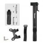Mini Bike Pump 80PSI Portable Bicycle Tire Pump With With Vehicle Mounting Bracket And 2pcs Mounting Screws For Schrader Valve/Presta Valve General Purpose black
