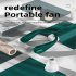 Mini Bladeless  Fan Neck Fan Usb Rechargeable Fan Mute Sports Fans For Home Outdoor Ventilador green Leafless Halter