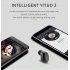 Mini Bluetooth compatible Headset Version 5 1 2 4ghz Invisible In ear Stereo Monaural Headset 50mah Battery Noise Canceling Earphone black