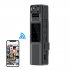 Mini Body Camera Wifi Video Recorder 1080p HD Night Vision Motion Detection for Home Outdoor Law Enforcement Black