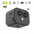 Mini Camera 1080P Dual Lens Camera 170   Wide Angle Easy Operating Clear Night Vision Lightweight Portable Premium Cams black