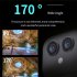Mini Camera 1080P Dual Lens Camera 170   Wide Angle Easy Operating Clear Night Vision Lightweight Portable Premium Cams black