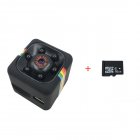 Mini Camera SQ11 Full HD 1080P Camcorder Voice Recorder Infrared Night Vision Sport DV Cam Motion Detection Add 16GB Card Black