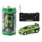 Mini Cans Remote Control Car With Light Effect Electric Racing Car Model Toys For Children Birthday Gifts green