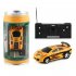 Mini Cans Remote Control Car With Light Effect Electric Racing Car Model Toys For Children Birthday Gifts orange