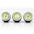 Mini Car Automobile Clock  Auto Automotive Thermometer  Humidity Meter Decoration Clock  Fluorescent 3pcs set