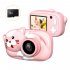Mini Cartoon Kids Digital Camera 26MP 1080P Video Camera Camcorder 2 4 Inch IPS Screen Dual Camera Lens Shockproof for Children Cream pink cat