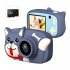 Mini Cartoon Kids Digital Camera 26MP 1080P Video Camera Camcorder 2 4 Inch IPS Screen Dual Camera Lens Shockproof for Children Shark Blue Dog