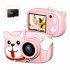 Mini Cartoon Kids Digital Camera 26MP 1080P Video Camera Camcorder 2 4 Inch IPS Screen Dual Camera Lens Shockproof for Children Misty Pink Dog