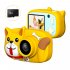 Mini Cartoon Kids Digital Camera 26MP 1080P Video Camera Camcorder 2 4 Inch IPS Screen Dual Camera Lens Shockproof for Children Crescent yellow dog