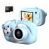Mini Cartoon Kids Digital Camera 26MP 1080P Video Camera Camcorder 2 4 Inch IPS Screen Dual Camera Lens Shockproof for Children Sky blue cat