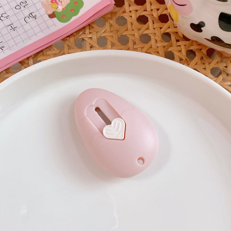 Mini  Cartoon  Utility  Knife Creative Simple Portable Diy Hand-made Paper Cutter Knife Letter Opener Pink-Egg