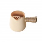 Mini Ceramic Teapot Handmade Teapots Kangfu Tea Pot Travel Tea Mug Ceramic Side Handle Jug For Carbon Furnace Electric Ceramic Furnace White  550ml (can be dried)
