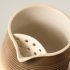 Mini Ceramic Teapot Handmade Teapots Kangfu Tea Pot Travel Tea Mug Ceramic Side Handle Jug For Carbon Furnace Electric Ceramic Furnace White 680ml   dry fired 