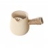 Mini Ceramic Teapot Handmade Teapots Kangfu Tea Pot Travel Tea Mug Ceramic Side Handle Jug For Carbon Furnace Electric Ceramic Furnace White 680ml   dry fired 
