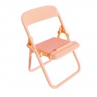 Mini Chair Shape Mobile Phone Stand Portable Cute Colorful Adjustable Folding Stool Lazy Phone Desktop Holder orange