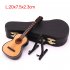 Mini Classical Guitar Miniature Model Wooden Mini Musical Instrument Model with Case Stand M  16CM Classical guitar wood color