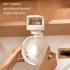Mini Clip On Fan  Usb Rechargeable Strong Wind Desk Fan  Digital Display 3 Speeds Adjustable Bidirectional 360    Clip Fan  Super Strong Wind Mini Fan black