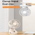 Mini Clip On Fan  Usb Rechargeable Strong Wind Desk Fan  Digital Display 3 Speeds Adjustable Bidirectional 360    Clip Fan  Super Strong Wind Mini Fan black