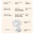 Mini Clip On Fan  Usb Rechargeable Strong Wind Desk Fan  Digital Display 3 Speeds Adjustable Bidirectional 360    Clip Fan  Super Strong Wind Mini Fan White