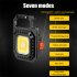 Mini Cob Keychain Light 3 Modes Usb Rechargeable Strong Magnetic Emergency Lamps Outdoor Camping Light W5130