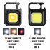 Mini Cob Keychain Light 3 Modes Usb Rechargeable Strong Magnetic Emergency Lamps Outdoor Camping Light W5130