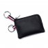 Mini Coin Purse Men Super Soft Leather Car Key Housekeeper Bags Zipper Bag Handheld Function Packs Black