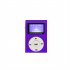 Mini Cube Clip type Mp3 Player Display Rechargeable Portable Music Speaker with Earphone Usb Cable Purple