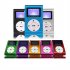 Mini Cube Clip type Mp3 Player Display Rechargeable Portable Music Speaker with Earphone Usb Cable Red