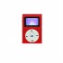 Mini Cube Clip type Mp3 Player Display Rechargeable Portable Music Speaker with Earphone Usb Cable Red