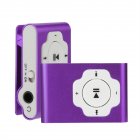 Mini Cube Mp3 Player Support Tf-card / Micro Sd Rechargeable Portable Key Music Player With Meatal Clip Purple