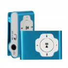 Mini Cube Mp3 Player Support Tf-card / Micro Sd Rechargeable Portable Key Music Player With Meatal Clip blue