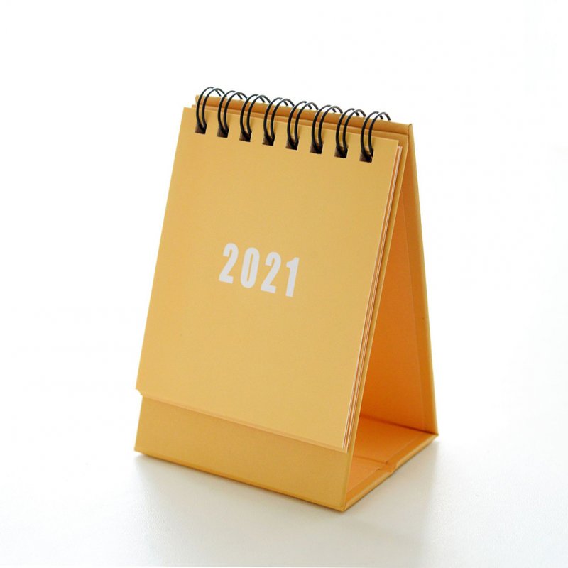 Mini Desk Calendar Colorful 2021 Calendar Portable Coil Notebook Desk Office Memo