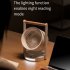 Mini Desk Fan  90   Rotate Table Fan  Quiet Operation Table Fan With Wooden Handle  LED Night Light  5 Speeds Strong Air  LED Battery Level Display Dark Gray