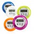 Mini Digital Alarm Clock Round LCD Digital Kitchen blue