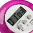 Mini Digital Alarm Clock Round LCD Digital Kitchen purple