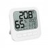 Mini Digital Thermometer Hygrometer Alarm Clock LCD Display Battery Powered For Home Office Restaurants Bars Cafe White