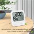 Mini Digital Thermometer Hygrometer Alarm Clock LCD Display Battery Powered For Home Office Restaurants Bars Cafe White