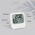 Mini Digital Thermometer Hygrometer Alarm Clock LCD Display Battery Powered For Home Office Restaurants Bars Cafe White