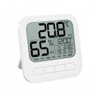 Mini Digital Thermometer Hygrometer Alarm Clock LCD Display Battery Powered For Home Office Restaurants Bars Cafe