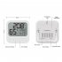 Mini Digital Thermometer Hygrometer Alarm Clock LCD Display Battery Powered For Home Office Restaurants Bars Cafe White