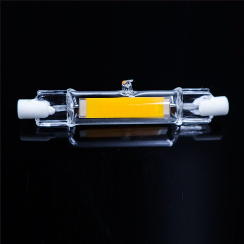 Mini Dimmable Glass R7S LED Lamp 5W 78mm/10W 118mm COB Bulb Replace Halogen Lamp