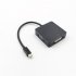 Mini Display Port 3 in 1 DP Thunderbolt To DVI VGA HDMI Adapter Cable black