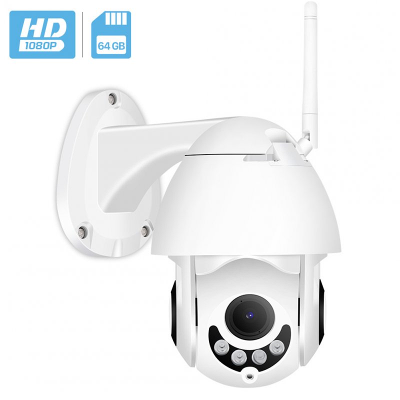 Mini Dome Shaped Camera Outdoor Waterproof Dustproof Wireless PTZ Network CMOS Camera 1080P without power