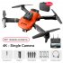 Mini Drone 4k HD Dual Camera Fpv RC Drone Obstacle Avoidance Helicopter Folding Quadcopte Toys Orange 1 Battery