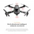 Mini Drone 4k HD Dual Camera Fpv RC  Drone Obstacle Avoidance Helicopter Folding Quadcopte Toys Black 3 Batteries