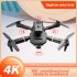 Mini Drone 4k HD Dual Camera Fpv RC  Drone Obstacle Avoidance Helicopter Folding Quadcopte Toys Black 3 Batteries
