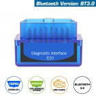 Mini ELM327 OBDII Car Auto Diagnostic Scanner Code Reader V3 0 OBD2 Professional Scan Tool Compatible For Android Windows PC blue